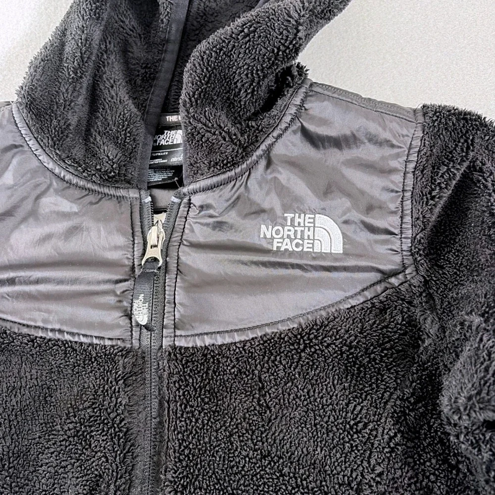 The North Face Girls Oso Hoodie Black Full Zip Fleece Jacket Size‎ M 10/12